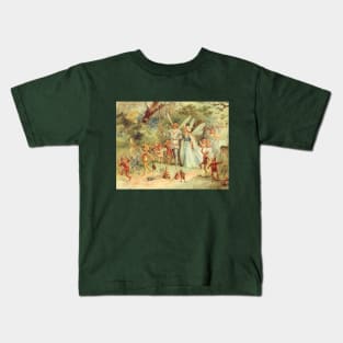 Vintage Fairy Tales, Thumbelina's Wedding to Prince Kids T-Shirt